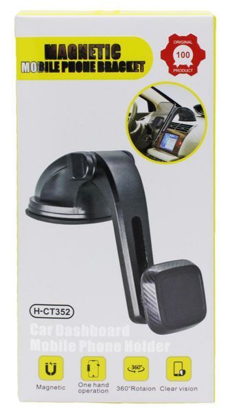 Магнитный автомобильный крепеж для смартфонов H-CT352 удобный Black 7_01969 фото