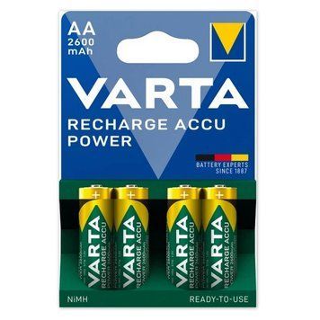 Акумулятор для пристроїв Varta Pro AA NiMH 2600mAh 1.2V Довговічна батарея Зелена Ціна за 1 шт (Блістер 4 шт) 7_01619 фото