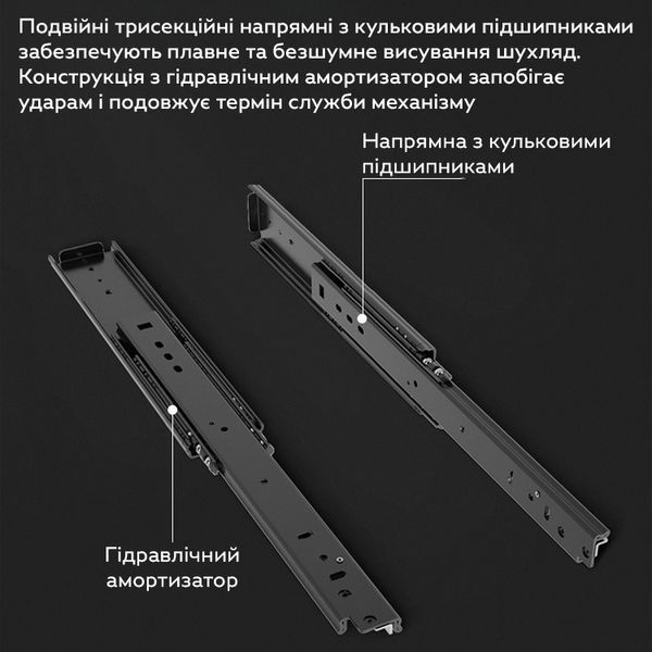 Тумба прикроватна RIAS NB-322 з двома ящиками 50x40x50 см Білий 3_07786 фото