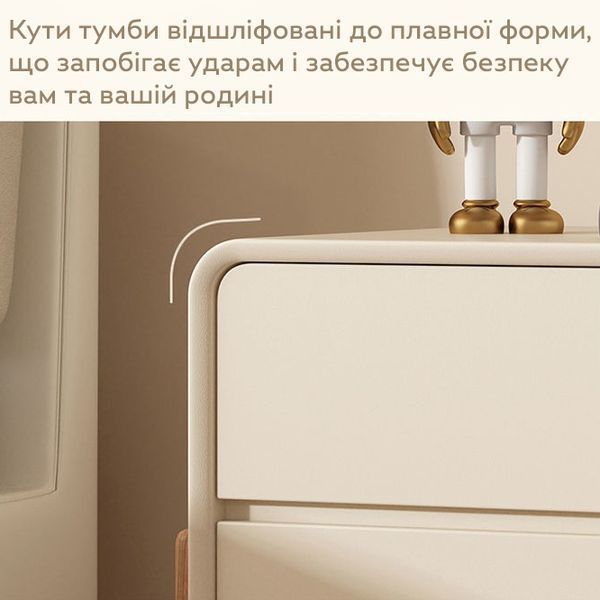 Тумба прикроватна RIAS NB-322 з двома ящиками 50x40x50 см Білий 3_07786 фото