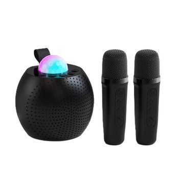Bluetooth колонка Z1 для караоке з 2 мікрофонами потужністю 5W Black 3_07051 фото