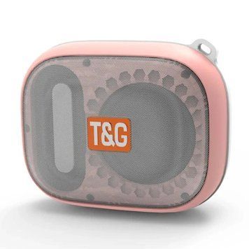 Портативная колонка T&G TG394 IPX7 MicroSD+FM 500 мАч 4 Вт розовая 7_01300 фото