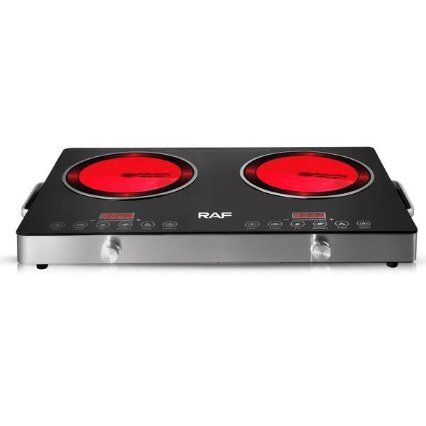 Настольная инфракрасная плита RAF R.8050 с двумя конфорками 7000W черная 3_05925 фото