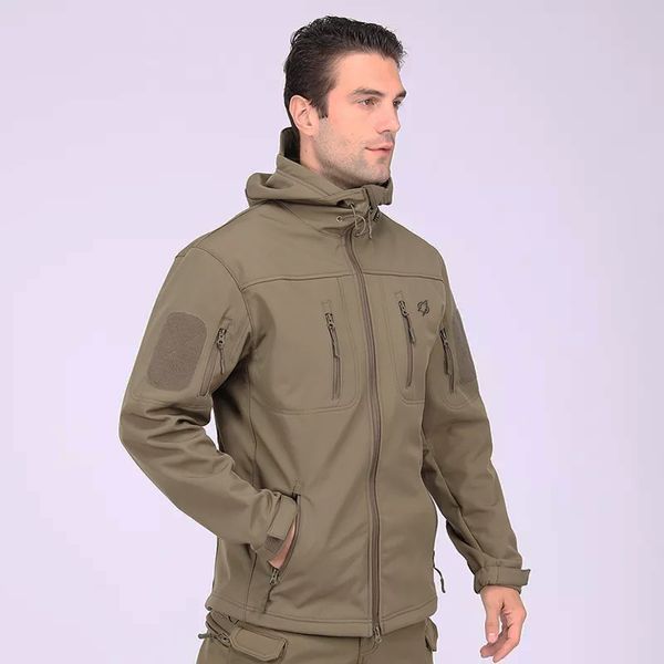 Комплект тактическая куртка Eagle JA-01-0 и штаны Eagle PA-01 Soft Shell на флисе Оливка 3_03578 фото