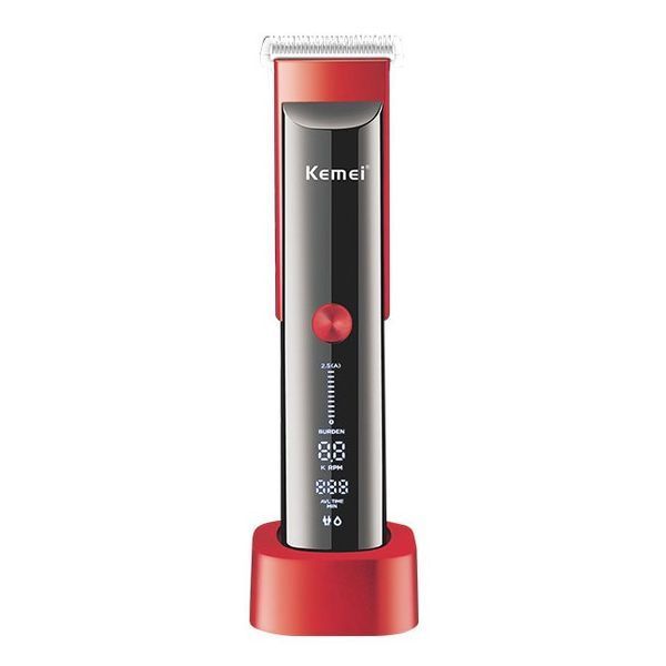 Компактная машинка для стрижки волос Kemei KM-5016 с аккумулятором 5 Вт Red-Gray 3_01391 фото