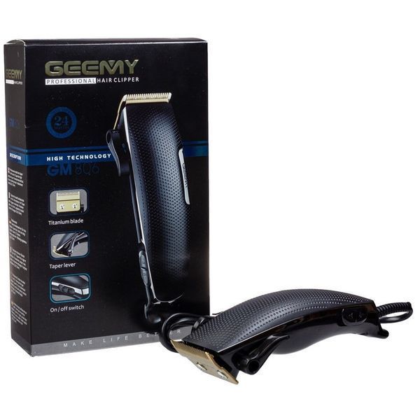 Машинка для стрижки волосся Geemy GM-806 від мережі 220 В 9 Вт Black 3_03238 фото