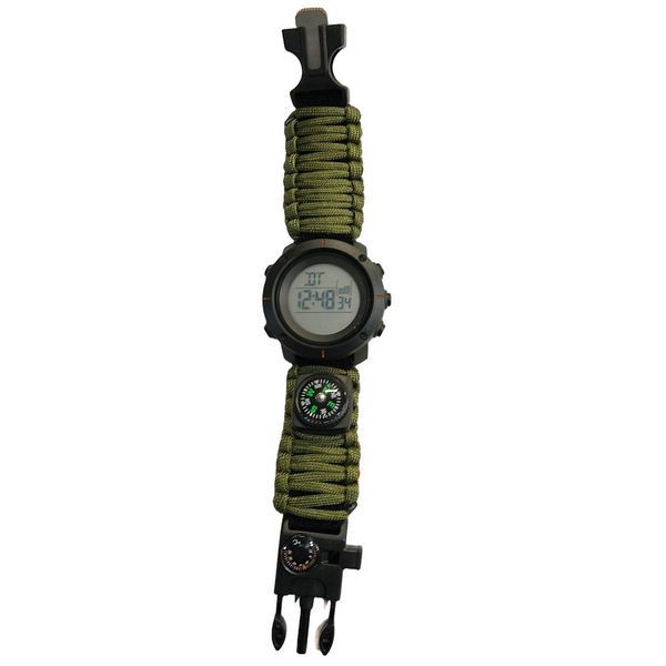 Часы для выживания Skmei Paracord 1213AG с компасом и огнивом армейский зеленый 7_01106 фото