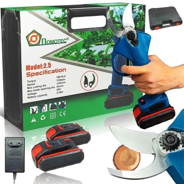 Секатор аккумуляторный Domotec 68V с кейсом и 2 АКБ 3_05014 фото