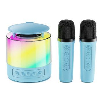Bluetooth колонка K19 для караоке з двома мікрофонами 5W Колір Blue 3_07053 фото