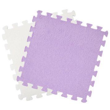 Килимок-пазл для ігор PZ-201 20 частин 30x30 см м'який Purple+White 3_07192 фото