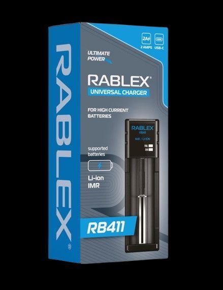 Зарядний пристрій Rablex RB411 для Li-Ion акумулятора Тип C Однотонне Black 7_01854 фото