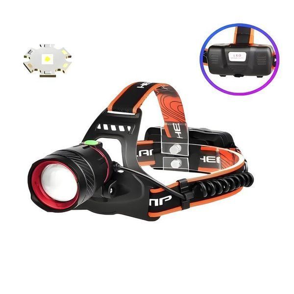 Налобный фонарик Police PL-134 с аккумулятором Zoom 2x18650 для яркого освещения 7_01802 фото