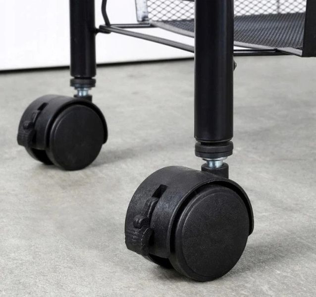 Этажерка с колесиками LY-1246 4 уровня 84x25.5x44 см Black 3_08680 фото