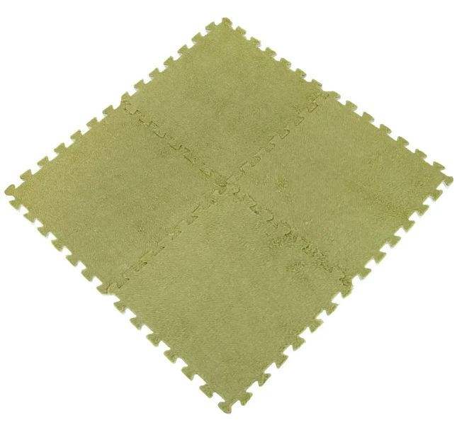 Коврик-пазл с ворсом PZ-101 20 элементов 30x30 см для игры Зеленый 3_07139 фото