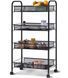 Этажерка с колесиками LY-1246 4 уровня 84x25.5x44 см Black 3_08680 фото 1