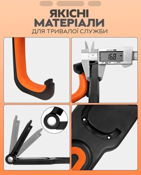 Крепление настенное для велосипеда T43 черно-оранжевое 3_05006 фото