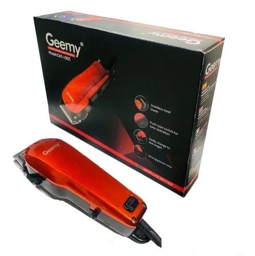 Машинка для стрижки волосся Geemy GM-1005 з живленням від мережі 220V 15W червона 3_02155 фото