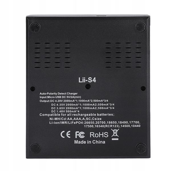 Зарядний пристрій Liitokala Lii-S4 для 4 акумуляторів Li-Ion/LiFePO4/Ni-Mh 3_05167 фото