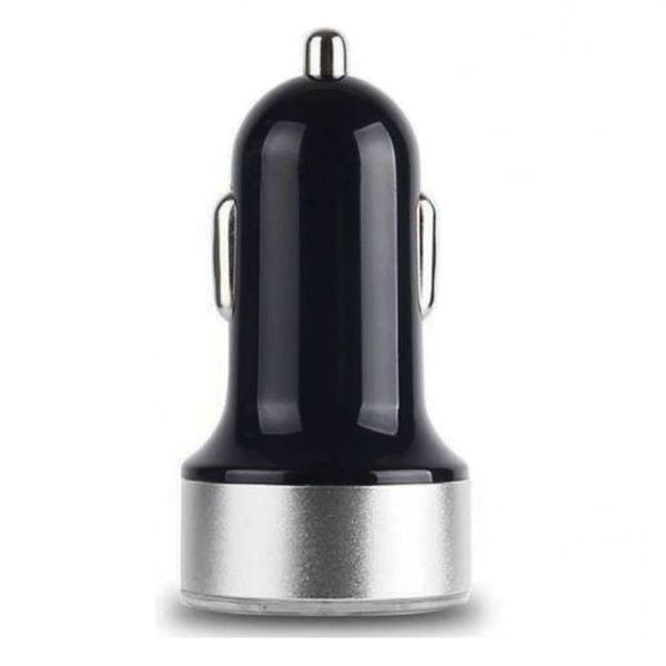 Зарядний пристрій HZ HC6 2xUSB 2.4A з вольтметром для авто Black 7_01712 фото