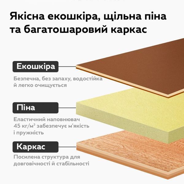 Кухонний стілець RIAS з м'яким сидінням та ергономічною спинкою 86x47x43 см 3_07732 фото