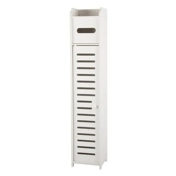 Стеллаж для ванной T-989 с бумагодержателем 80x15x15 White 3_08457 фото