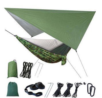 Туристический гамак Camo с москитной сеткой и тентом 260х140 см 3_03001 фото