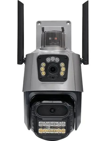 Камера відеоспостереження IP P11-QQ6 (iCSee APP) Wi-Fi з двома об'єктивами 3MP+3MP вулична з віддаленим доступом 3_03838 фото