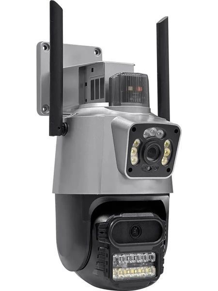 Камера відеоспостереження IP P11-QQ6 (iCSee APP) Wi-Fi з двома об'єктивами 3MP+3MP вулична з віддаленим доступом 3_03838 фото