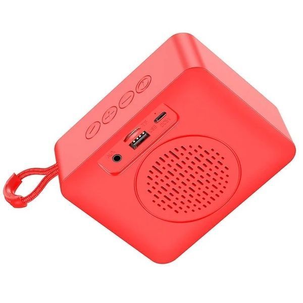 Портативная колонка Hoco BS51 с FM и USB 1200 мАч 5 Вт красная 7_01308 фото