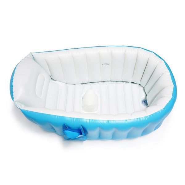 Надувна дитяча ванна RIAS з кишенею 98x64 см для комфортного купання LightBlue 3_07461 фото