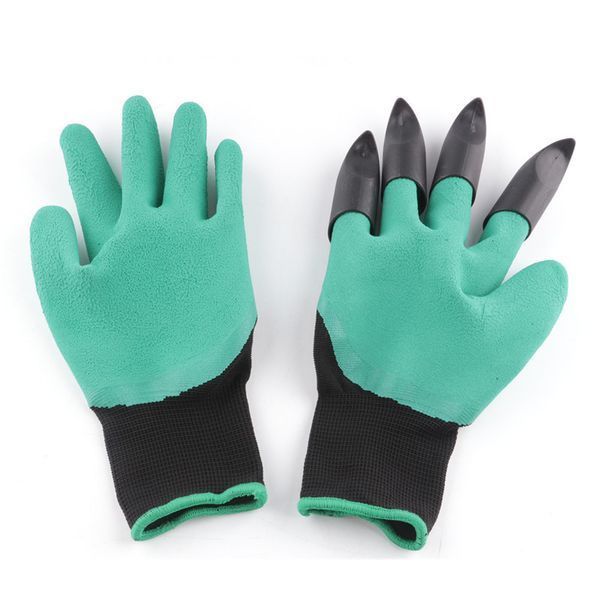 Защитные садовые перчатки с когтями Garden Genie Gloves для работы в саду зеленые 3_2801 фото