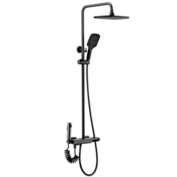 Душевая система Shower Kraft А401 с тропическим душем 4в1 черная 3_05845 фото