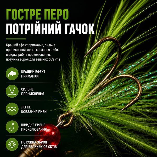 Ловіть більше з набором блешень SR-016 16 шт у кейсі Green 3_08533 фото
