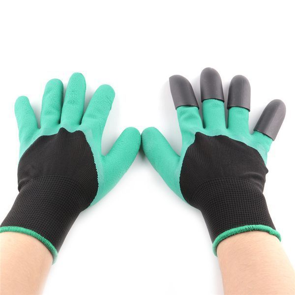 Защитные садовые перчатки с когтями Garden Genie Gloves для работы в саду зеленые 3_2801 фото