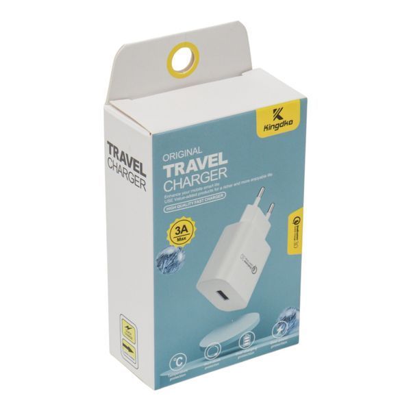 Зарядное устройство KDK1-3 3A быстрая зарядка QC3.0 USB для устройств White 7_02616 фото