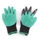 Защитные садовые перчатки с когтями Garden Genie Gloves для работы в саду зеленые 3_2801 фото 5