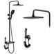 Душевая система Shower Kraft А401 с тропическим душем 4в1 черная 3_05845 фото 3