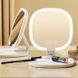 Настольное зеркало YB-021 с LED подсветкой и аккумулятором для макияжа White 3_07057 фото 3