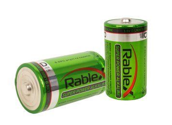 Энергетическая батарейка Rablex LR20 D 1.5V Алкалиновая 1 шт Зеленая 7_02265 фото