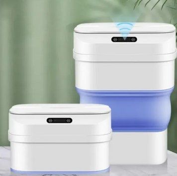 Складне відро для сміття ZSW-L11 з сенсорною кришкою 8 л біле 3_01529 фото