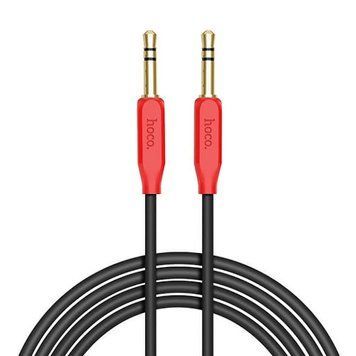 Кабель Hoco UPA11 Jack 3.5 мм (тато) - Jack 3.5 мм (тато) AUX 1м чорно-червоний 3_05009 фото
