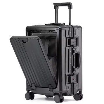 Валіза TSA-20 алюмінієва рамка USB порт 20 дюймів Black 3_08534 фото