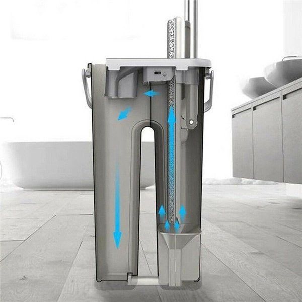 Комплект для уборки Cleaning Mop G3 Small с автоматическим отжимом бежево-серый 3_05329 фото