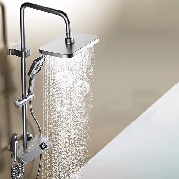 Душова система Shower Kraft А401 з тропічним душем 4в1 срібляста 3_05846 фото