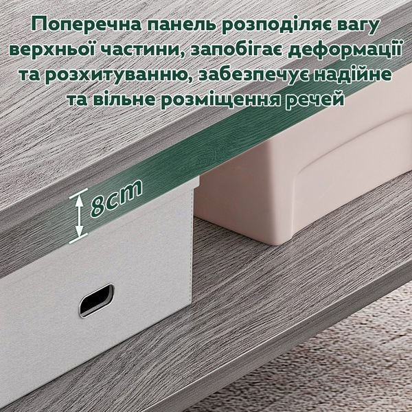 Журнальний столик 658E-MP двоярусний 100x60x41 Grey 3_08199 фото