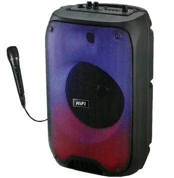 Портативна Bluetooth колонка RX-6168 6.5" RGB з караоке та акумулятором 2400 mAh 10W 3_05101 фото