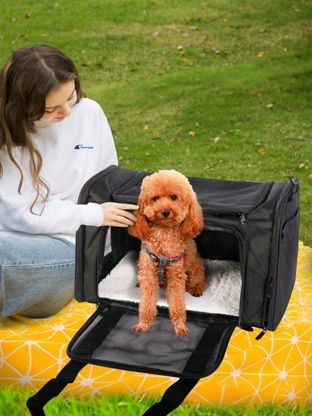 Сумка для домашних животных CosmoPet CP-47 с окном 42x28x28 см Черный 3_03285 фото
