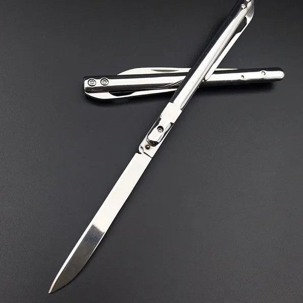 Ніж складаний у формі ручки MetalPen із кліпсою 18см Сріблястий 7_01013 фото
