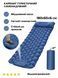 Матрас туристический надувной Sleeping Pad с подушкой и встроенным насосом 180х65 см синий 3_05010 фото 3