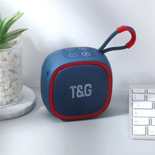 Міні-колонка T&G TG659 з USB та MicroSD 500 мАг 5 Вт синя 7_01310 фото